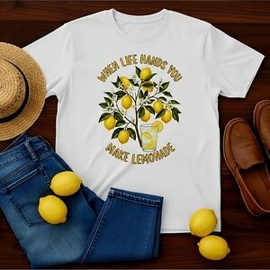 When Life Hands You Lemons Tee • Make Lemonade Shirt • Lemon Graphic T‑Shirt •